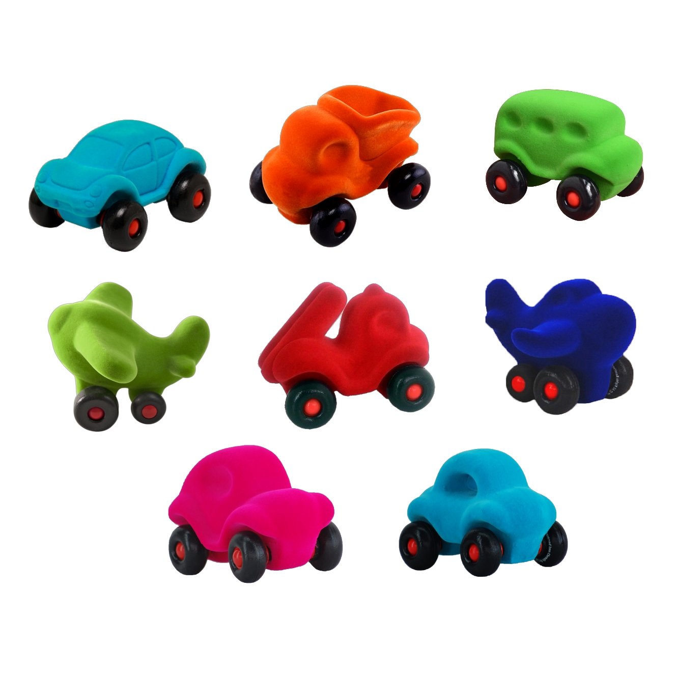 B. toys- Soft Vehicles Pull Back Cars- Kid Powered cars for toddler- 12  months +