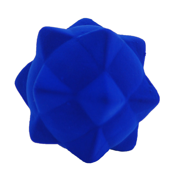 Rubbabu® Whacky Ball Assortment 4" Blue Ball with Triangular Bumps